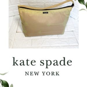 Kate Spade Nylon Rugby purse 253 cool color way tined top and bottom camel